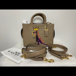 NWT Coach Basquiat Rogue 25 Rexy Pez Elm Crossbody Tote Shoulder Bag 6889